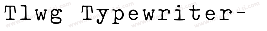 Tlwg Typewriter字体转换